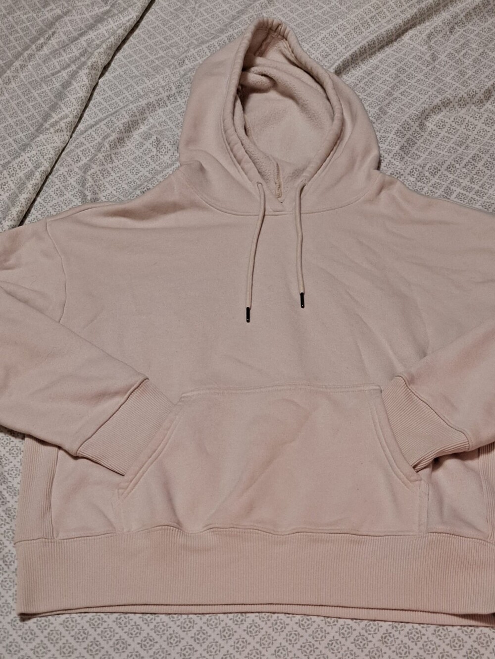 Members Mark Soft Cream Pullover Hoodie Sz L